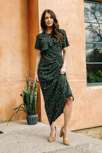 Load image into Gallery viewer, Green Forest Ruched Dress - FINAL SALE