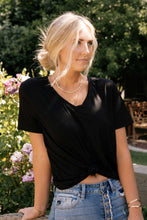 Load image into Gallery viewer, Essentials V Neck Tee in Black