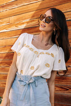 Load image into Gallery viewer, Daisy Embroidered Top
