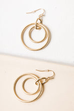 Load image into Gallery viewer, Drop Down Circle Earrings
